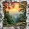 5D Diamond Art Kits for Adults Beginners, Forest Landscape Diamond Painting Kits, DIY Full Round Drill Paint by Diamonds Dot Gem Art for Adults, Home Wall Decor 13.7X 13.7 Inch